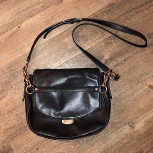 Kate Spade black leather crossbody purse